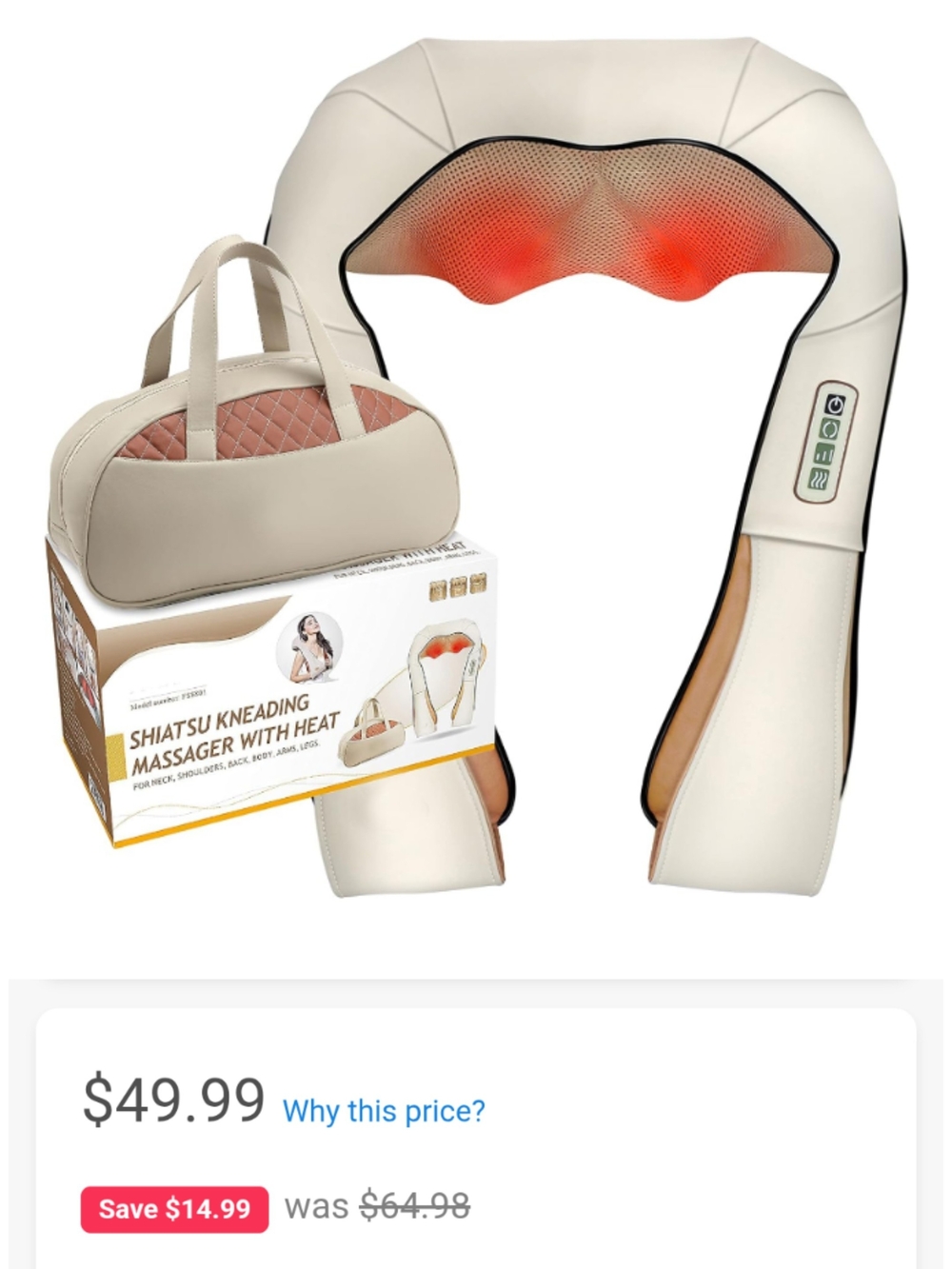 FIVE S : FS8801 - Shiatsu Massager with Heat